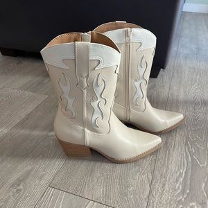 White cowboy boots
